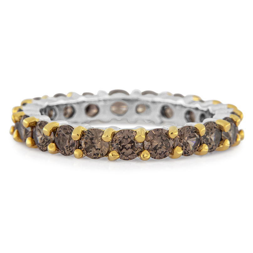 Anello Eternity Diamante Brown 3mm 1