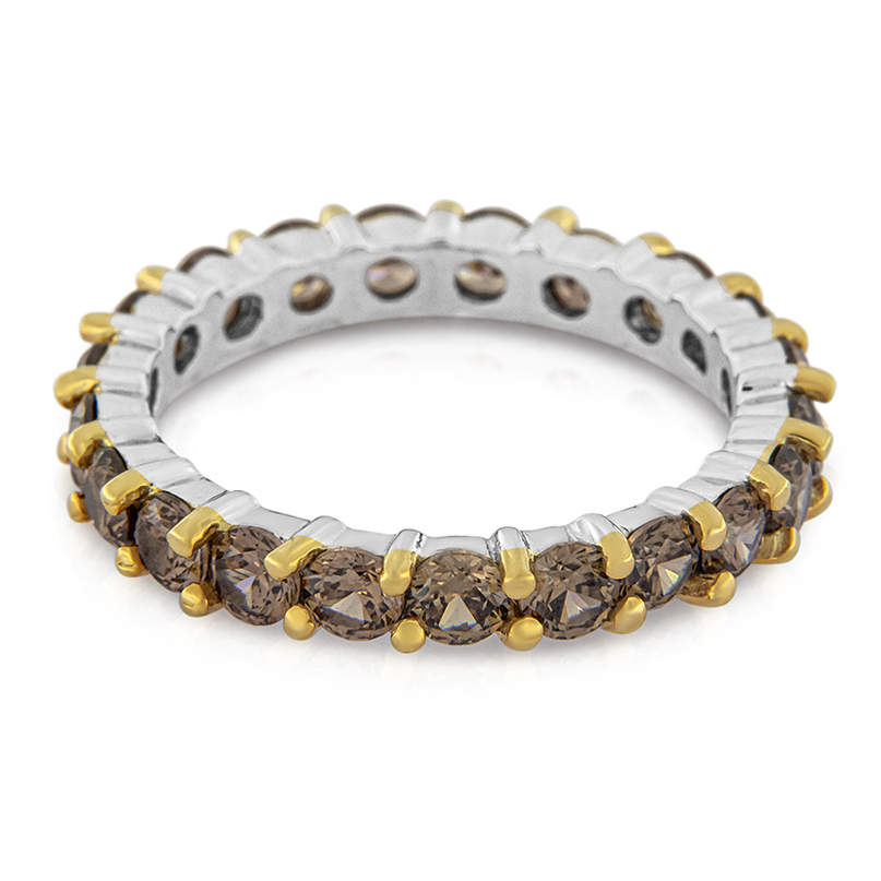 Anello Eternity Diamante Brown 3mm 2