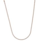 Collana Tennis Choker Rosa Diamanti 2mm 2