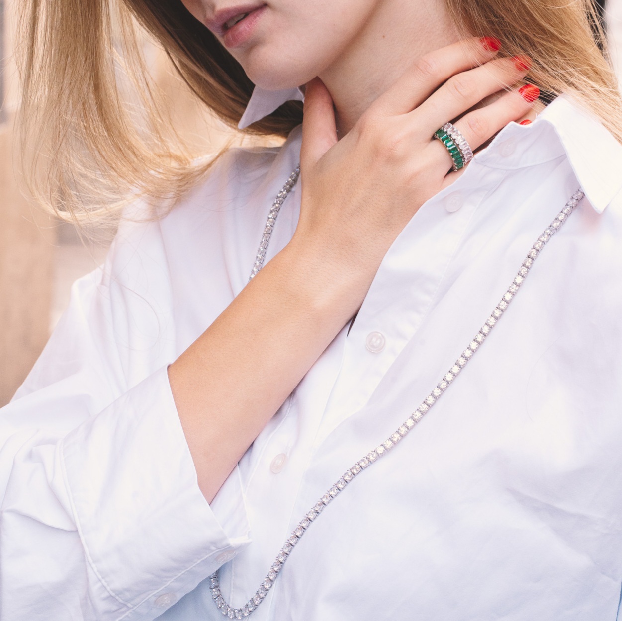 Collana Tennis 90cm Diamanti 5mm B