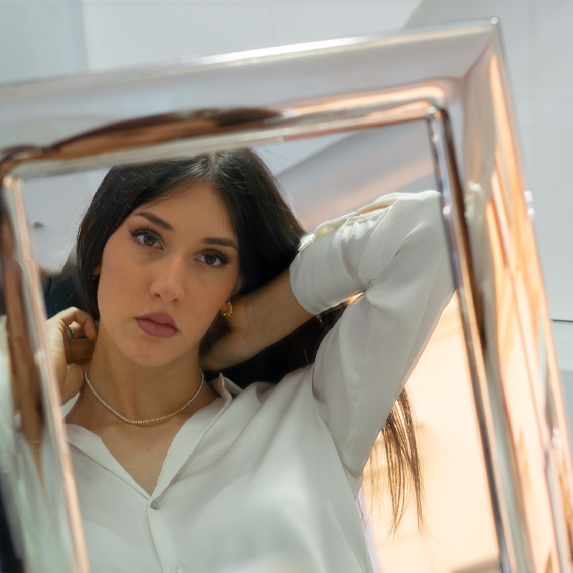 Collana Tennis Choker Giallo Diamanti 2mm A