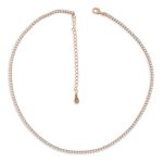 Collana Tennis Choker Rosa Diamanti 2mm 1