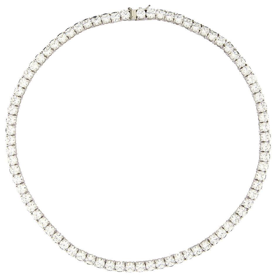 Collana Tennis Diamanti 5mm 1 Collana Tennis Diamanti 5mm 1
