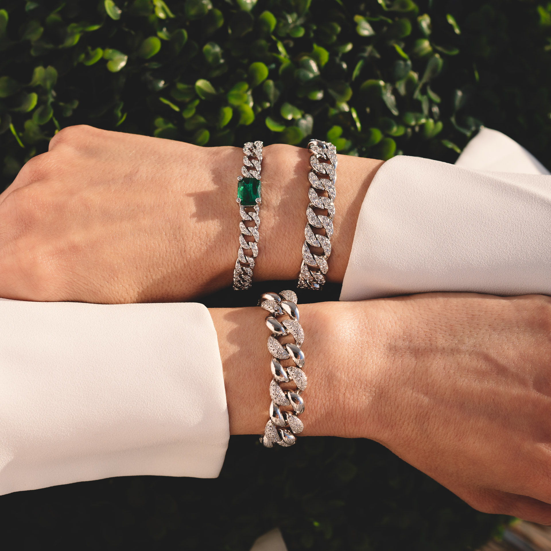 Bracciale Groumette Pavè Alternato A