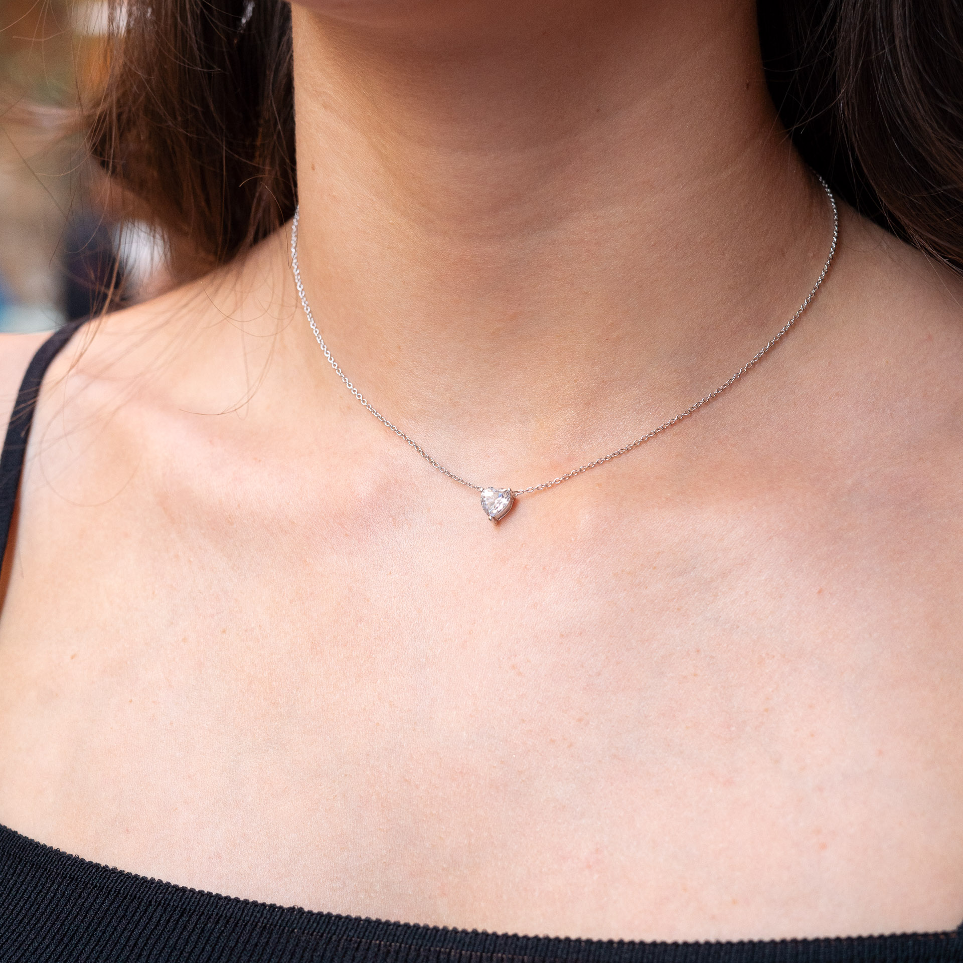 Girocollo Cuore 3 carati Diamante A