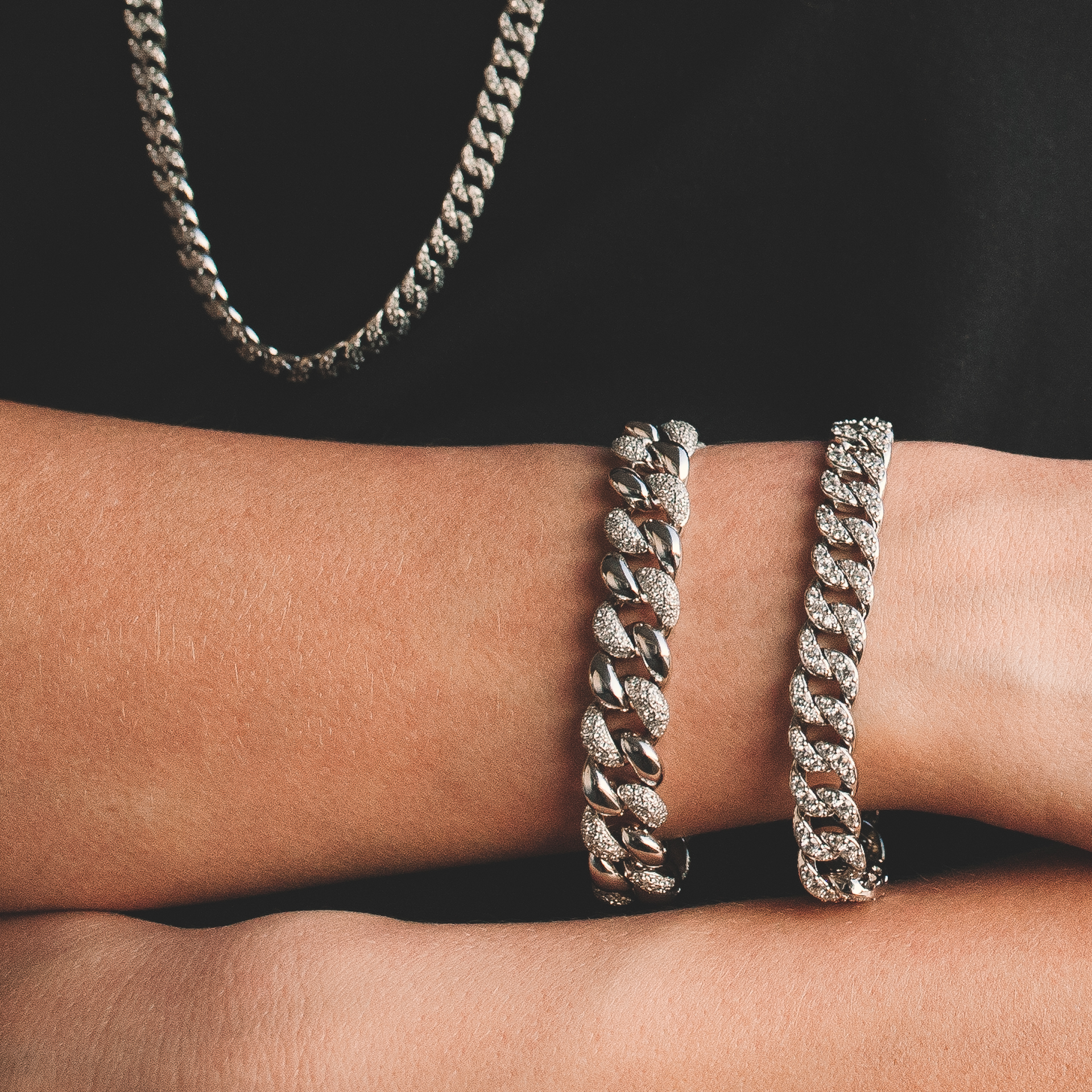 Bracciale Groumette Pavè Alternato B