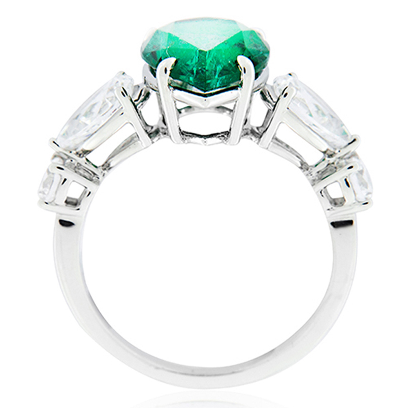 Anello Goccia Smeraldo Verde 3