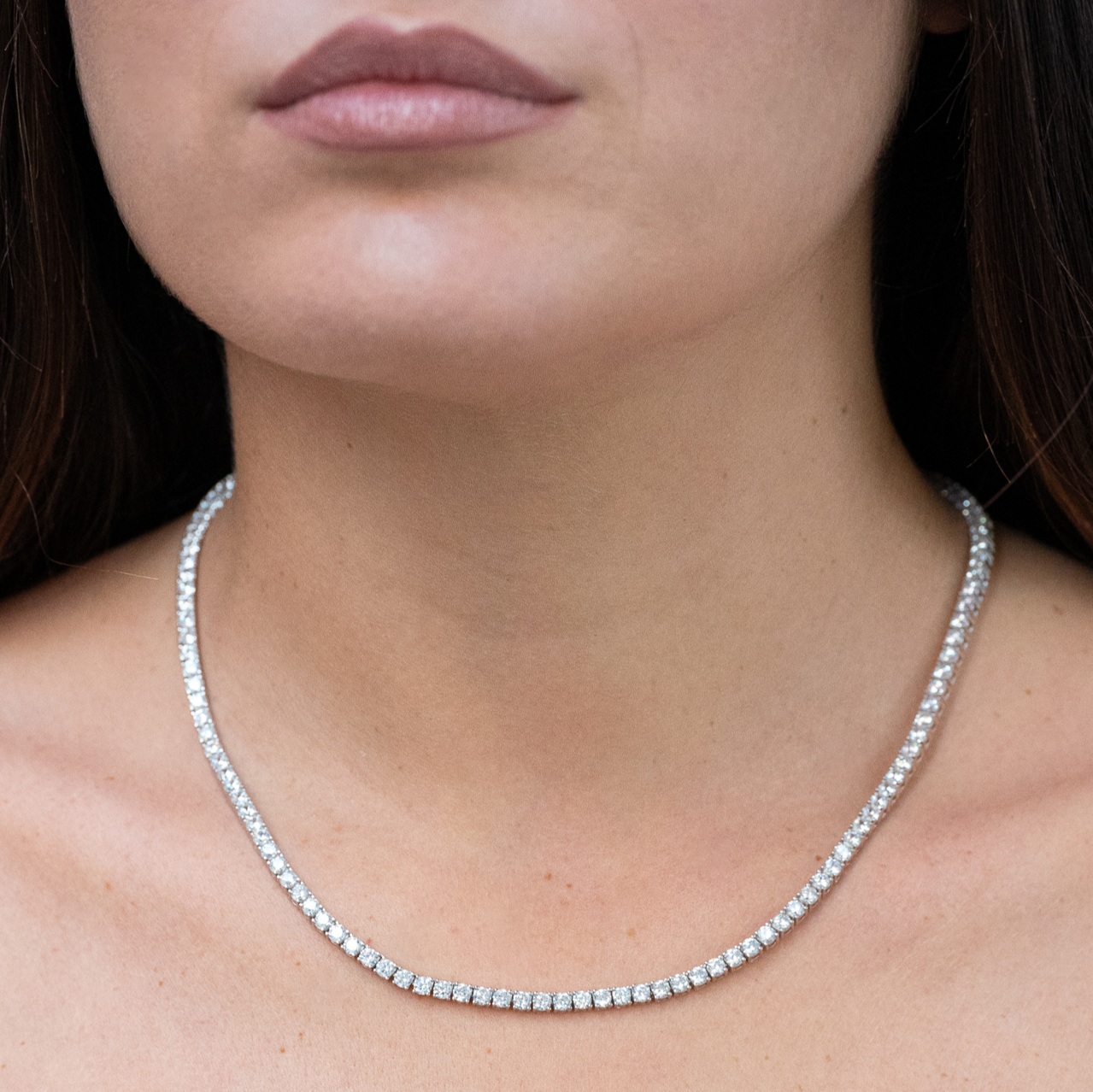 Collana Tennis Diamanti 3mm A