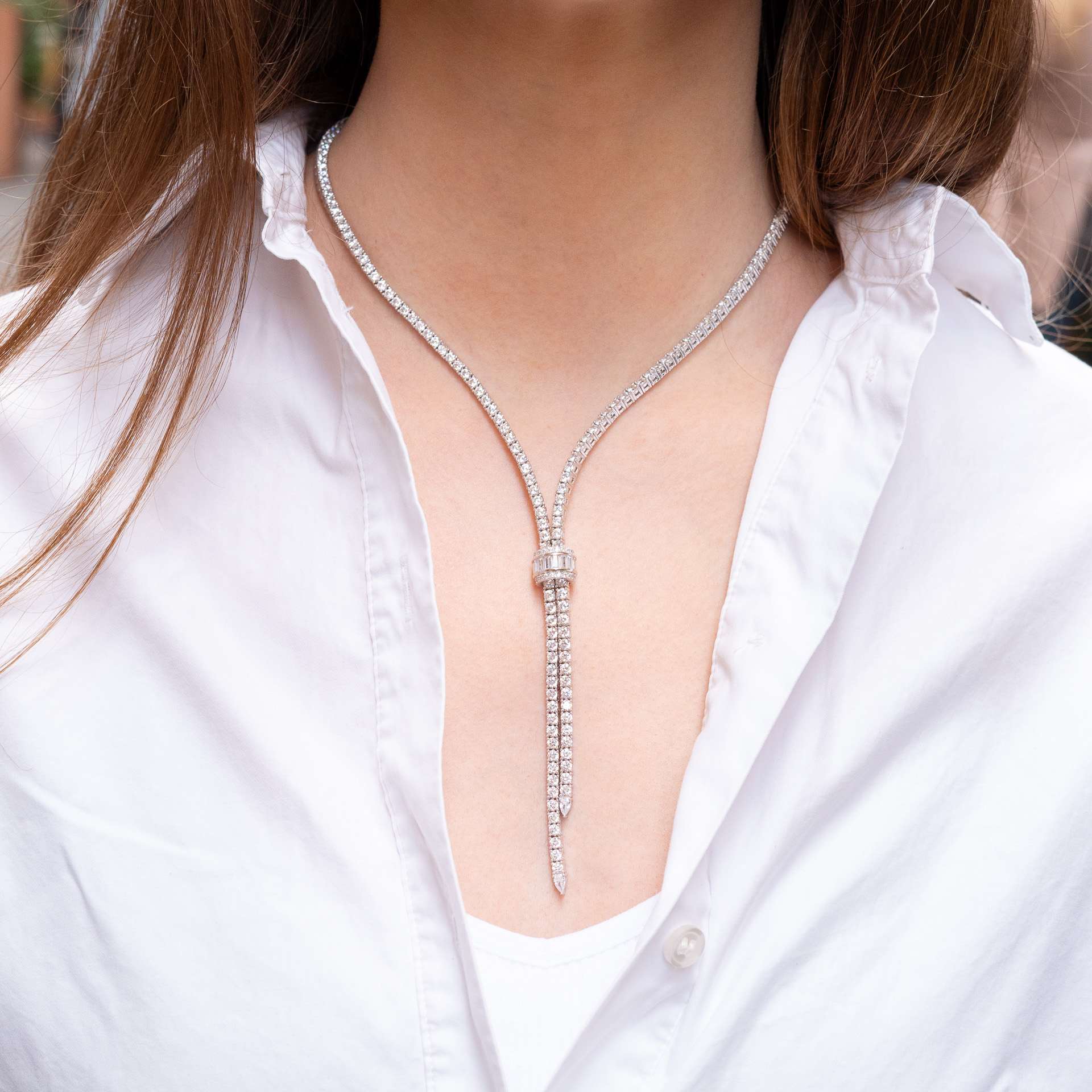 Collana Tennis Laccio Diamanti A Collana Tennis Laccio Diamanti A
