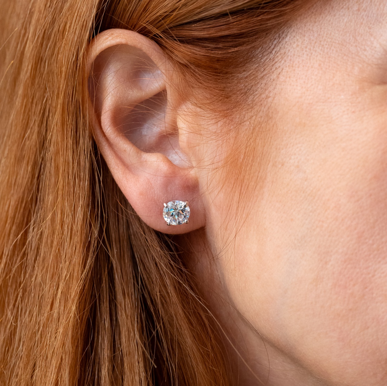 Orecchini Punto Luce Cono Diamante 2 carati A