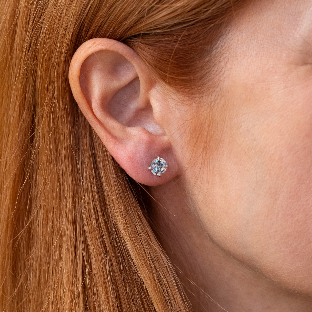 Orecchini Punto Luce Cono Diamante 1,50 carati A Orecchini Punto Luce Cono Diamante 1,50 carati A