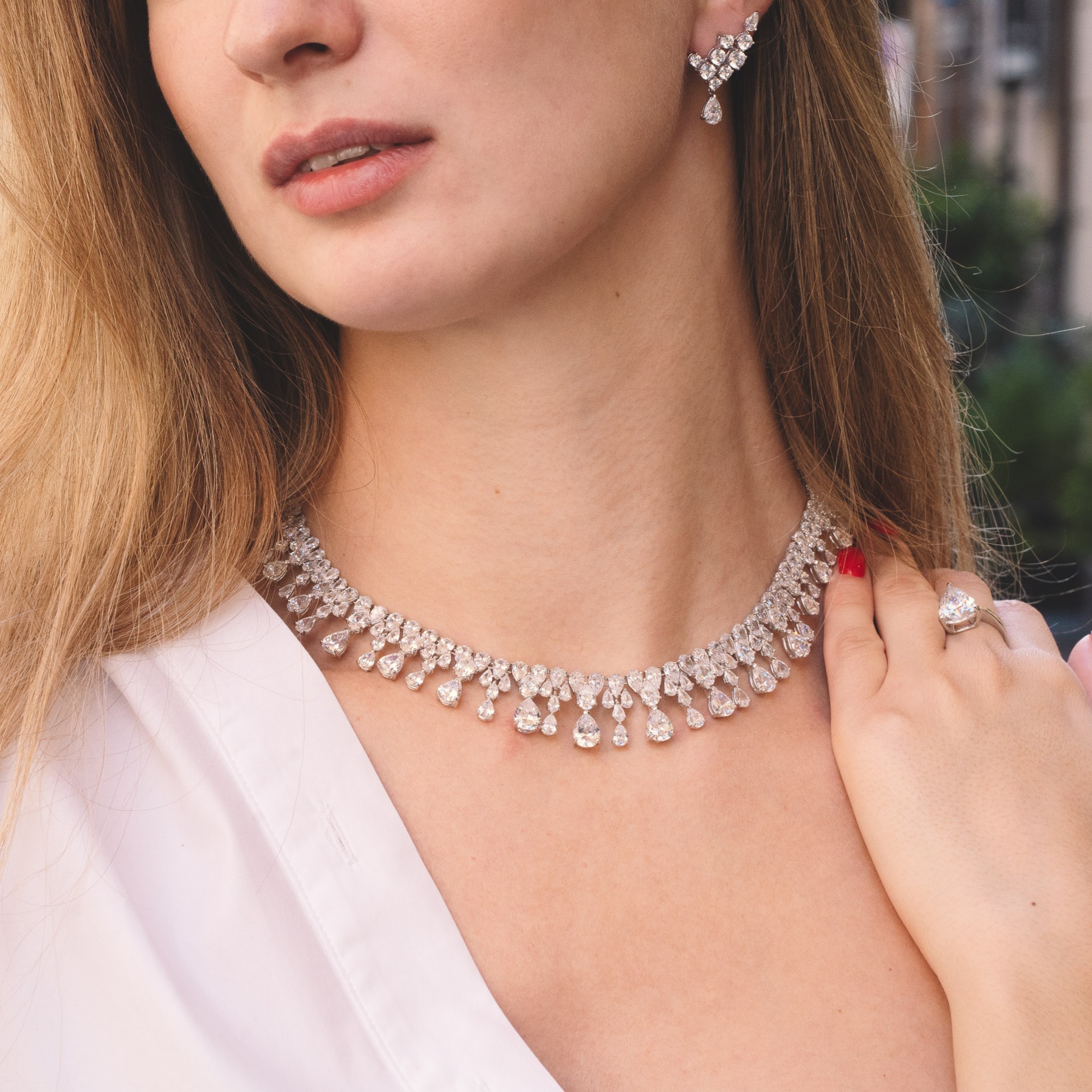 Girocollo Princess Diamanti Goccia A