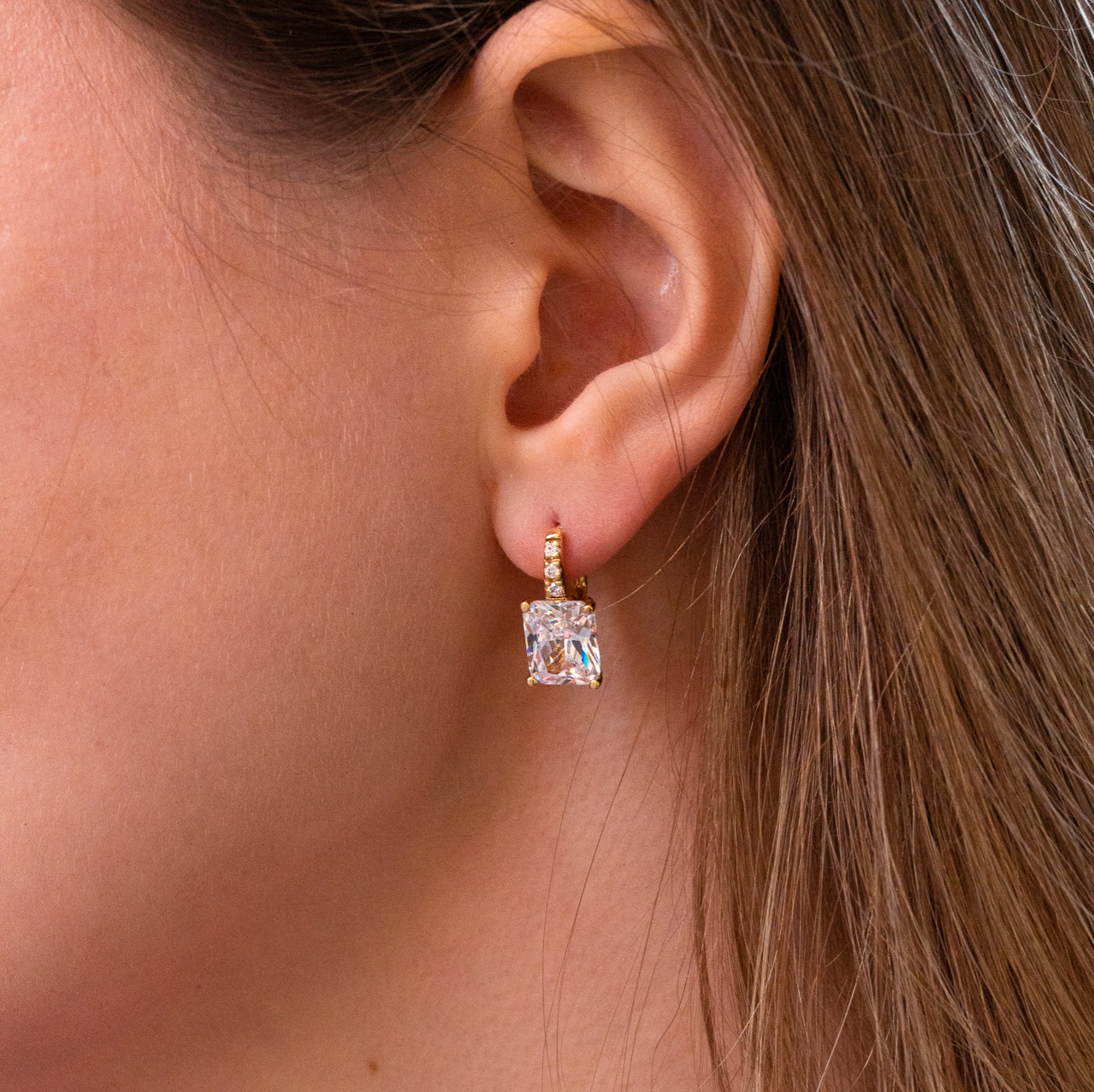 Orecchino Diamante Radiant Monachella A