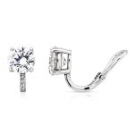 Orecchino Clips Punto Luce Diamante 2 carati